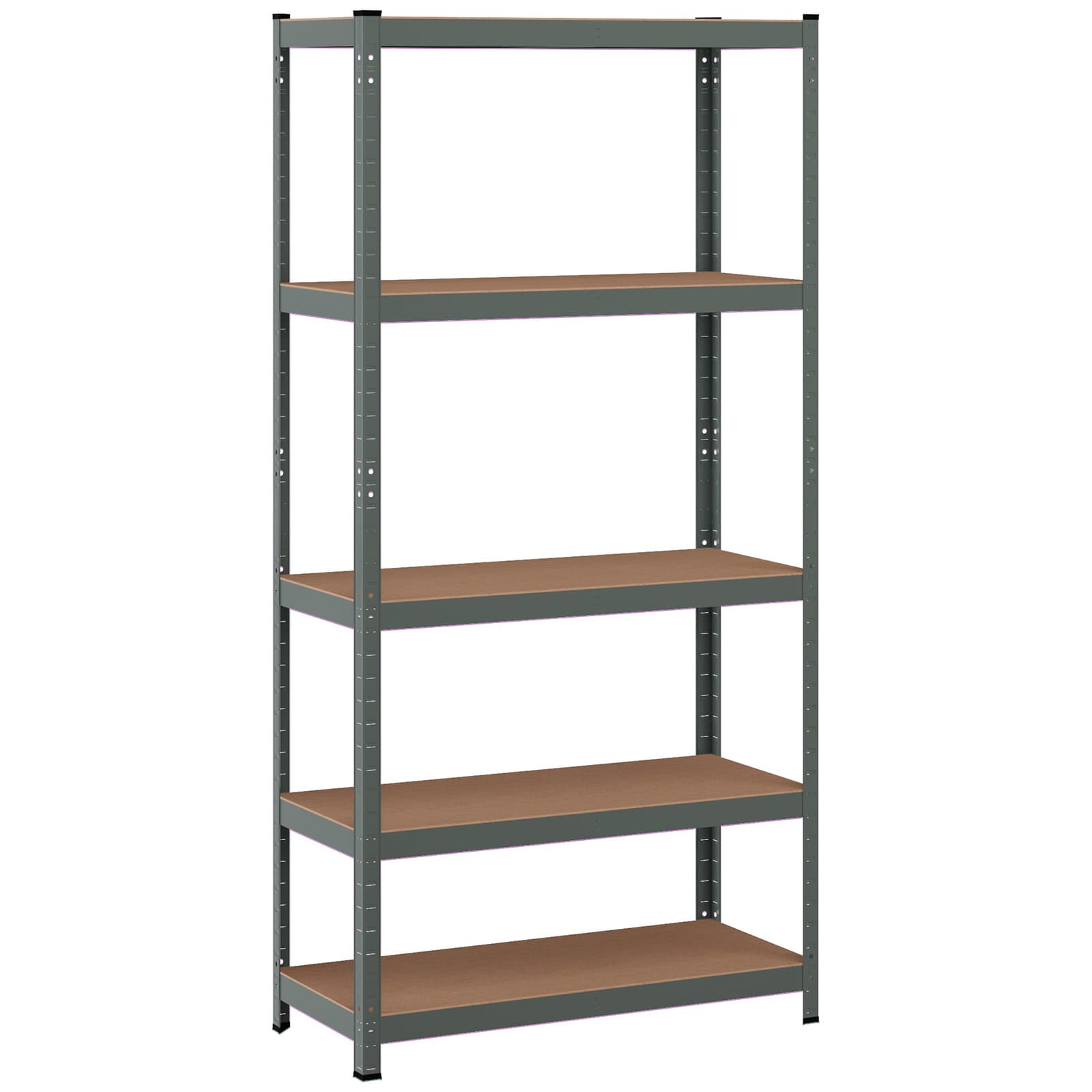 CostwayÉtagère de Rangement 90x40x180CM avec 5 Tablettes Chaque Charge 175KG en Métal et Bois Gris