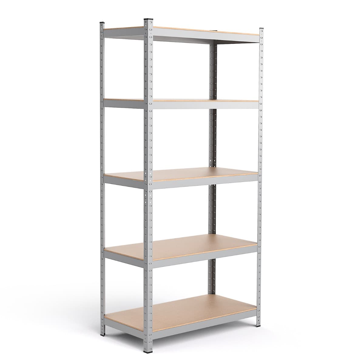 CostwayÉtagère de Rangement 91x46x183CM avec 5 Tablettes Chaque Charge 175KG en Métal et Bois Argent