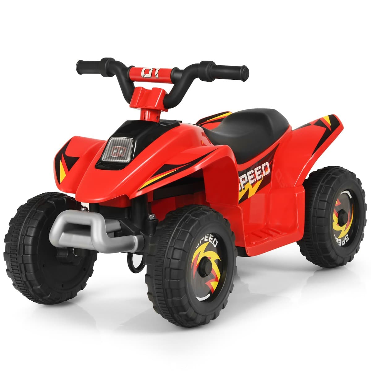 CostwayQuad Buggy Electrique pour Enfant 6 V 4,5 Km-H MAX Voiture pour Enfants de 3 Ans+ Rouge
