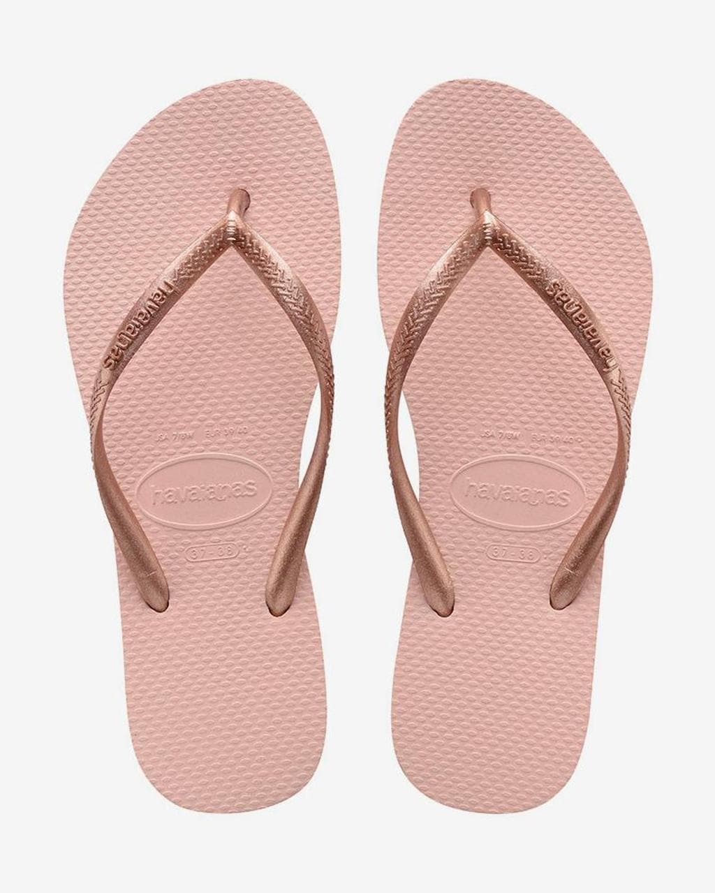 Tongs Havaianas Slim rose beige femme - 29-30