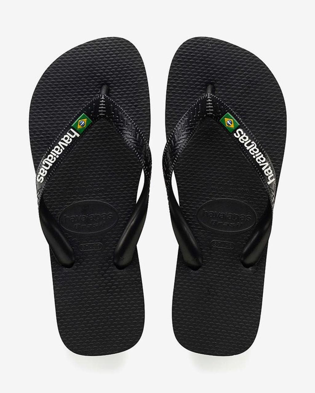 Tongs Havaianas Brasil Logo noir blanc - 27-28