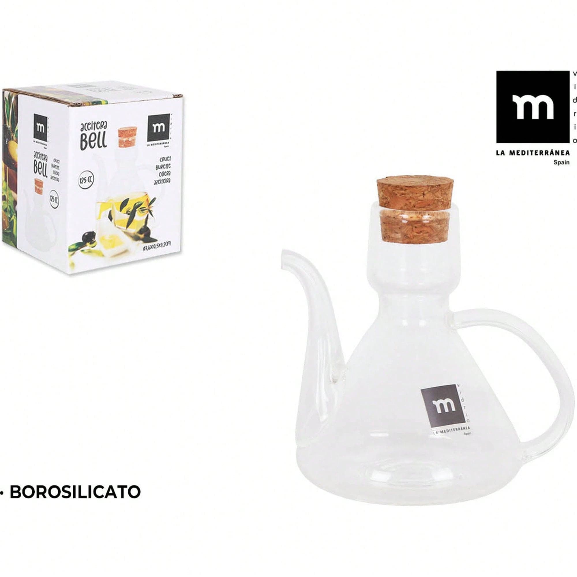 | RÉCIPIENT À HUILE EN VERRE AVEC BOUCHON GAMME BELL 125CC